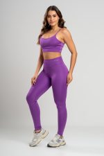 Conjunto Feminino Fitness Legging e Top Roxo