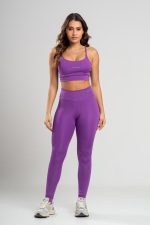Conjunto Feminino Fitness Legging e Top Roxo - Image 2