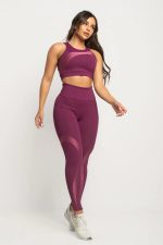 CONJUNTO FITNESS WINE GLOW (TOP+CALÇA)