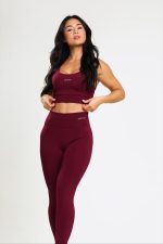 Conjunto Feminino Fitness Legging e Top Bordô - Image 4