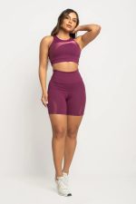 CONJUNTO FITNESS WINE GLOW (TOP+BERMUDA) - Image 3