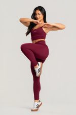Conjunto Feminino Fitness Legging e Top Bordô - Image 2